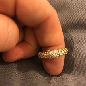 X gold diamond ring